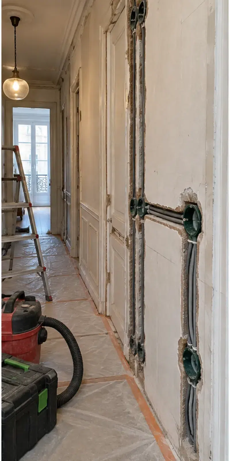 Installation électrique — chantier en cours