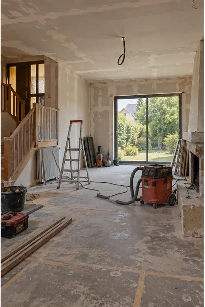 Rénovation de maison à Saint-Brice-sous-Forêt — chantier en cours