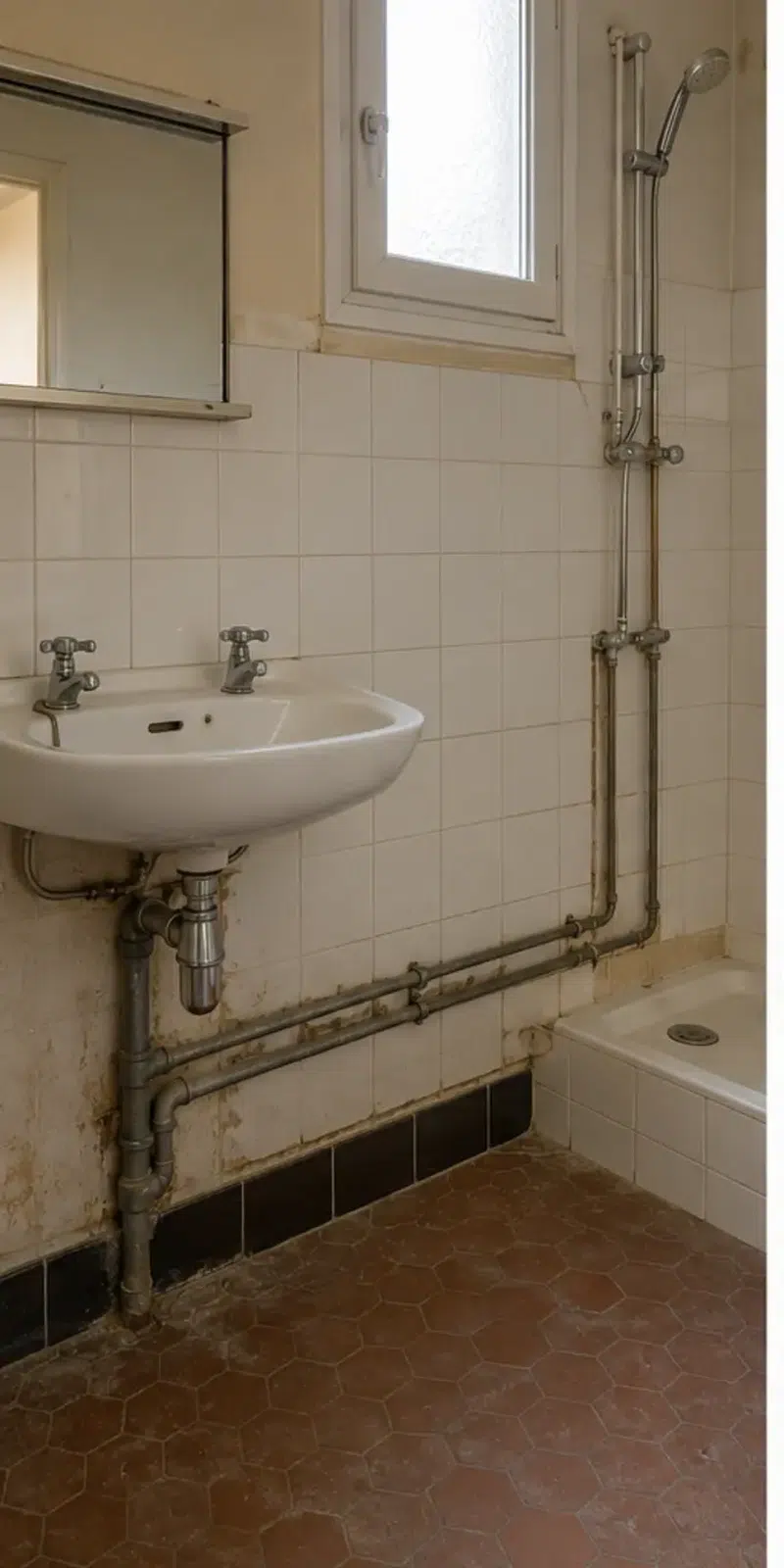 Travaux de plomberie — état avant travaux